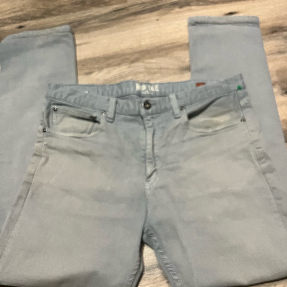 Men's Red Ale Classic Gray Skinny Jeans 33x30